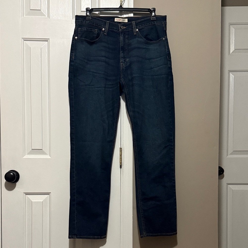 Signature by Levi Strauss Dark Blue Men's Straight Jeans 34x34